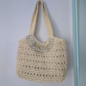 Sun N’ Sand Luna Sea Hobo Handbag Natural
